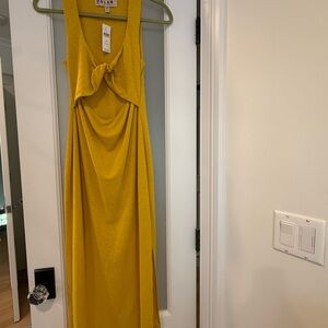 Dolan Yellow Sleeveless Cutout Dress